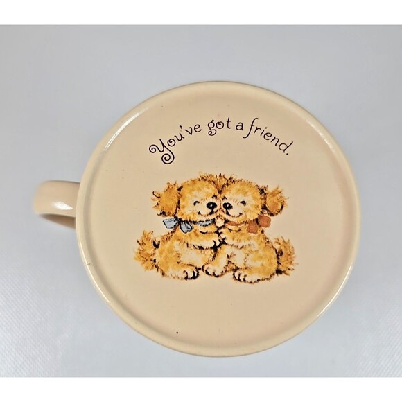Hallmark Mug Mates Vintage 1983 Friendship Is A Cup w Lid Coaster Made in Japan - Picture 4 of 7